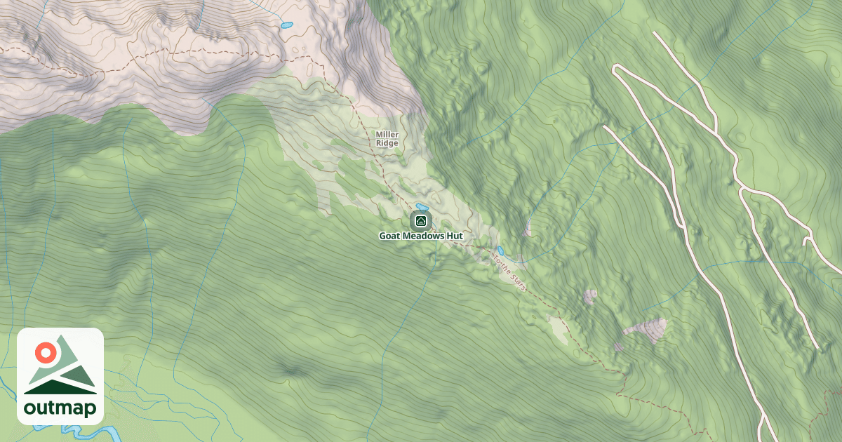 Map of Goat Meadows Hut