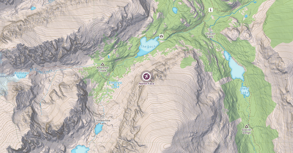 Map preview of North Face