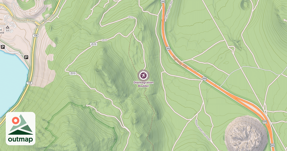 Map of Disintegration Boulder