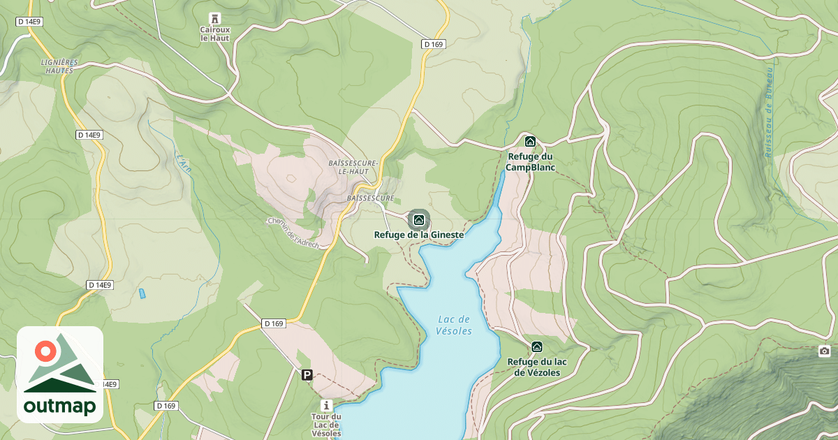 Map of Refuge de la Gineste