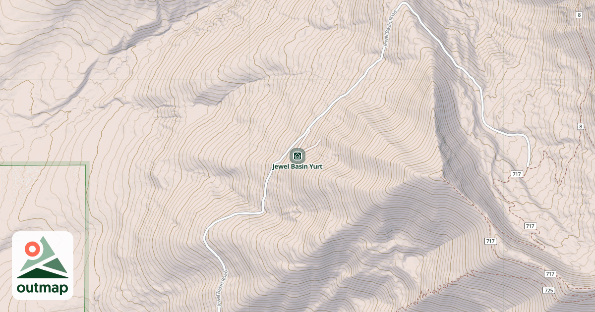 Map of Jewel Basin Yurt