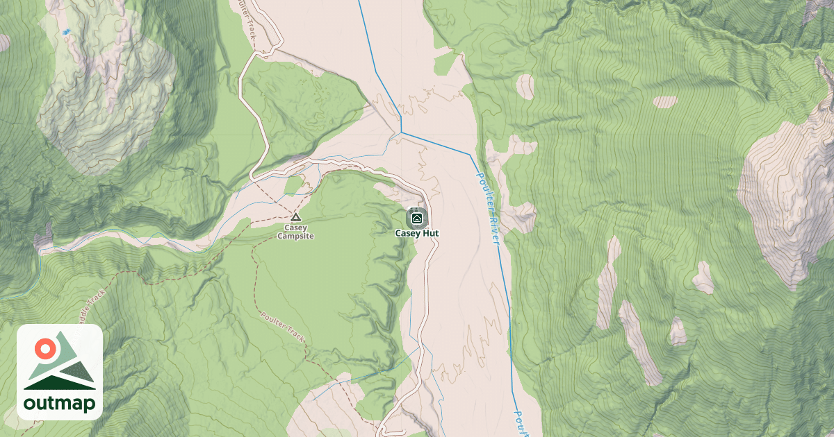 Map of Casey Hut