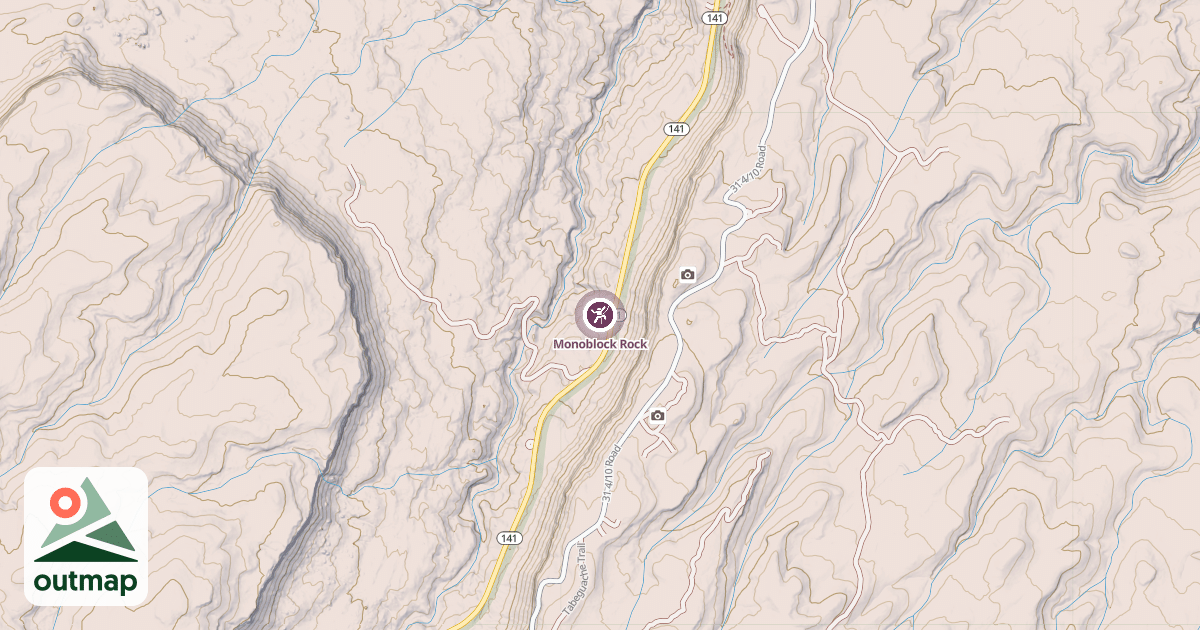 Map of Monoblock Rock