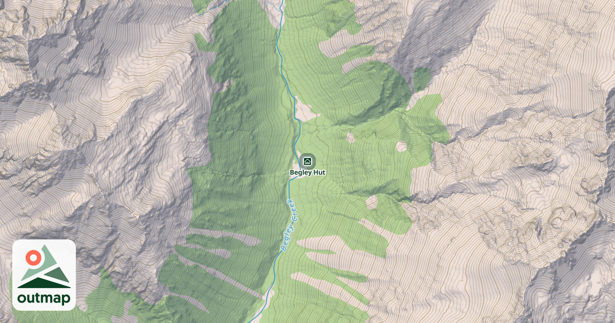 Map of Begley Hut