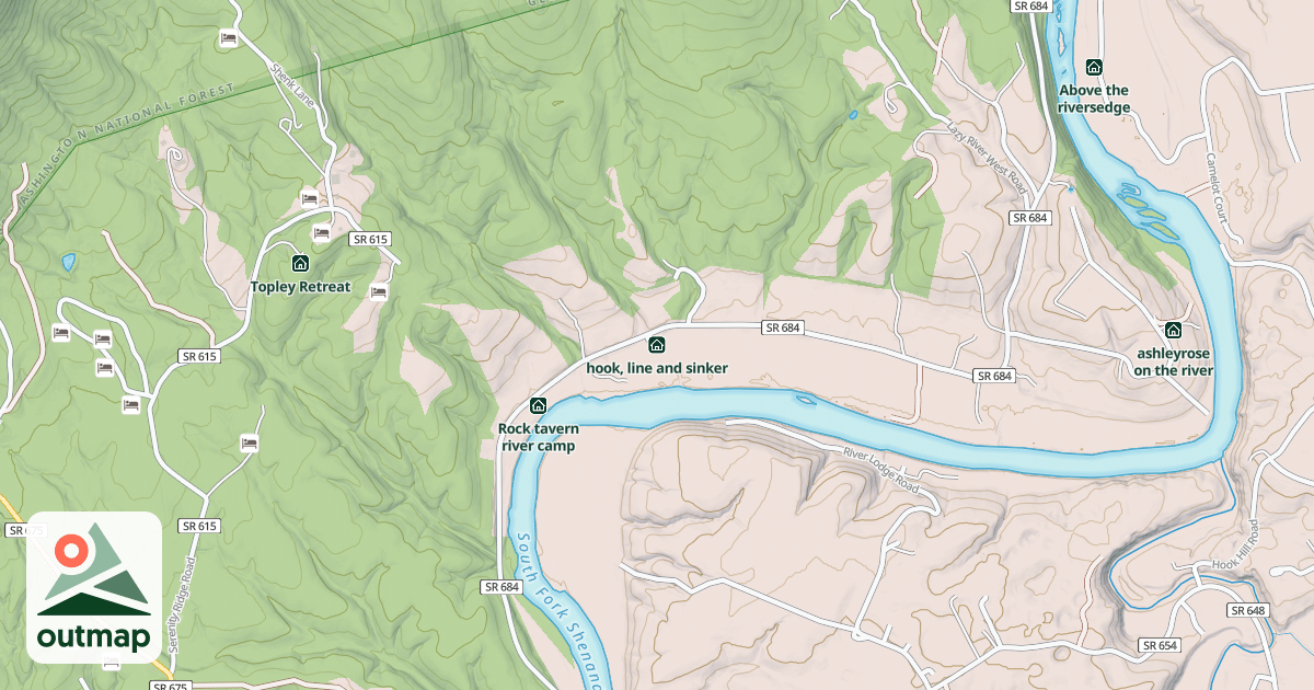 Map of hook, line and sinker