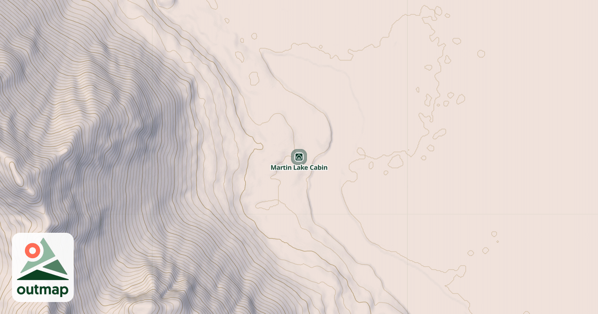 Map of Martin Lake Cabin