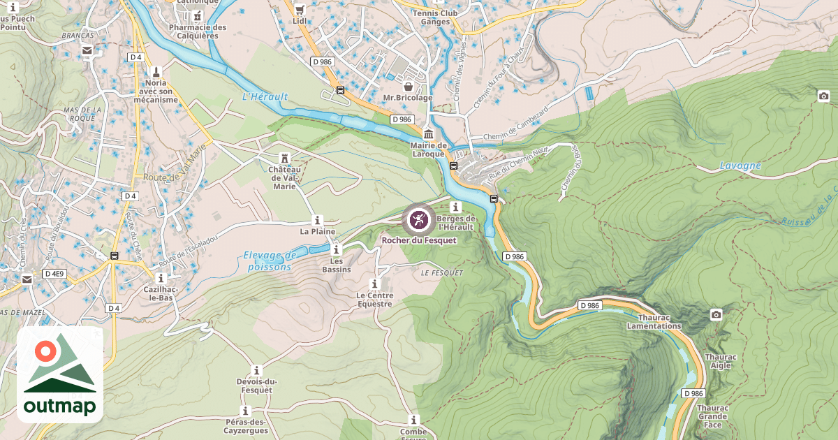 Map of Rocher du Fesquet
