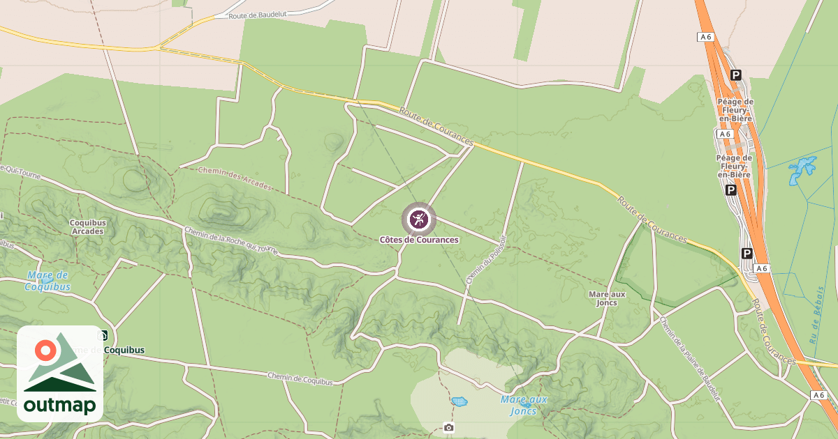 Map of Côtes de Courances