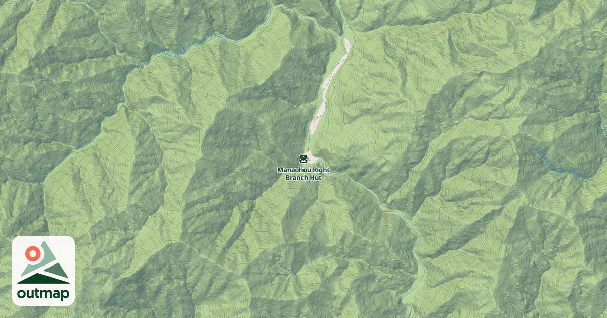 Map of Manaohou Right Branch Hut
