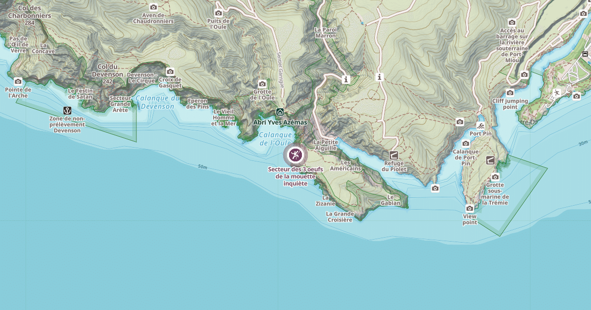 Map preview of Secteur des 3 oeufs de la mouette inquiète