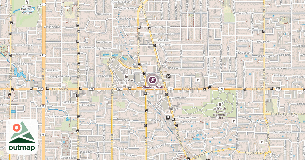 Map of Climbing Wall