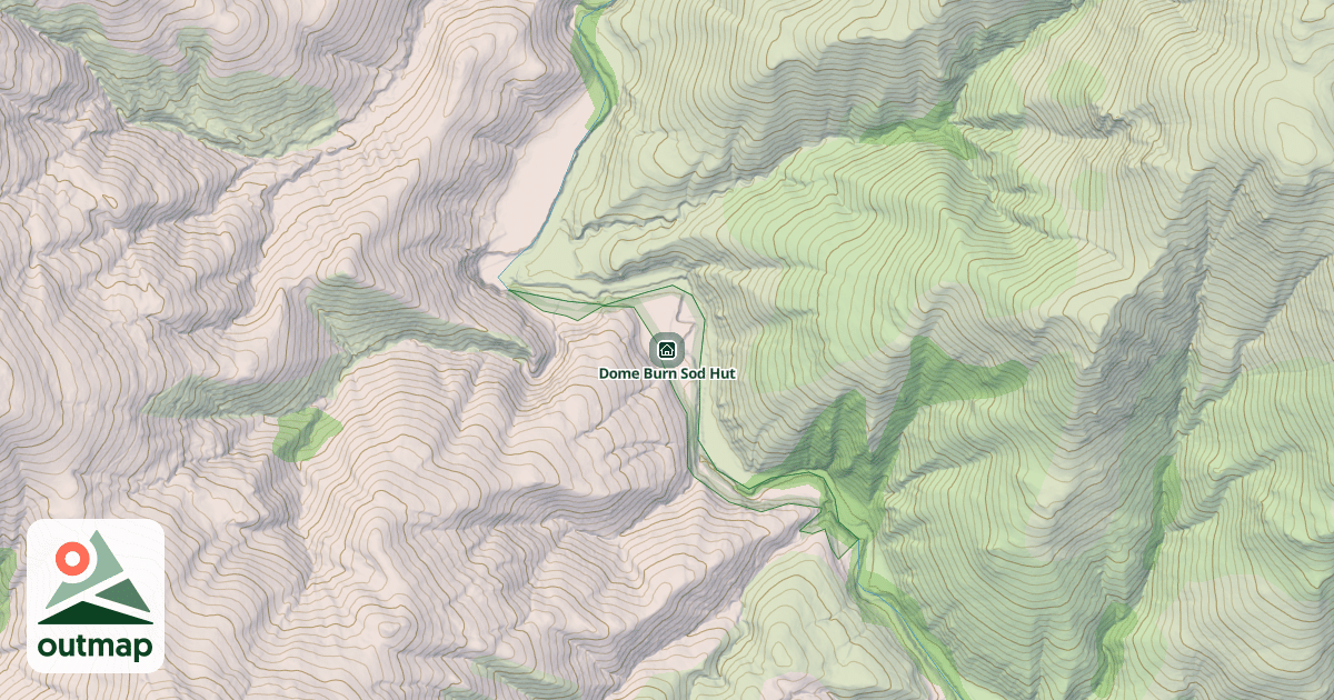 Map of Dome Burn Sod Hut
