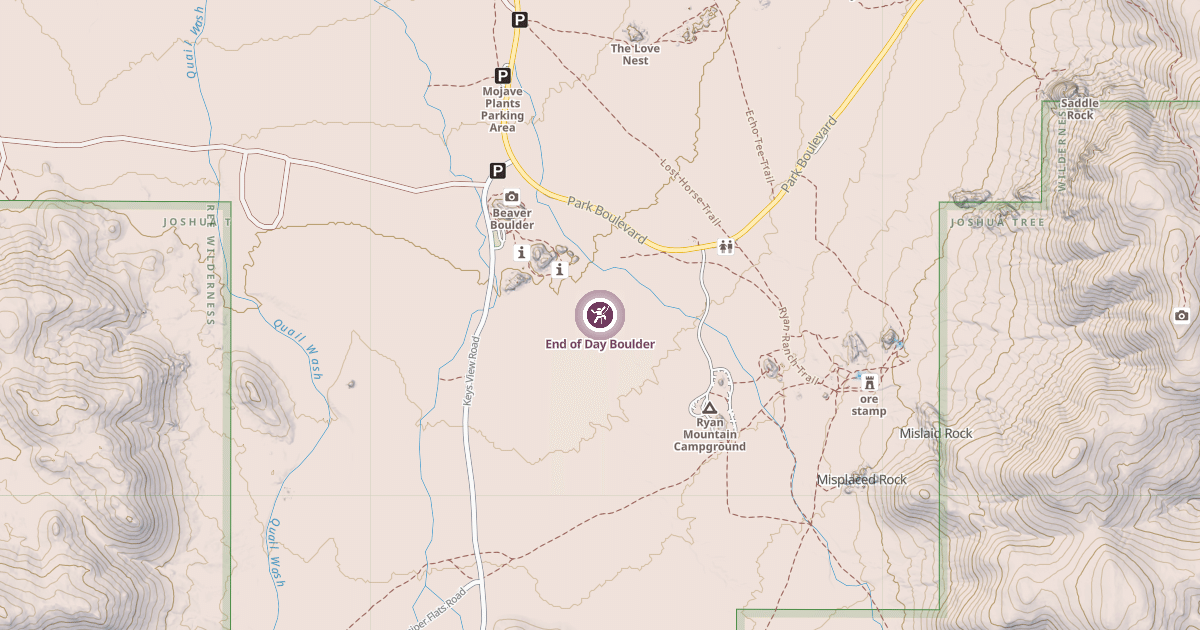 Map preview of End of Day Boulder