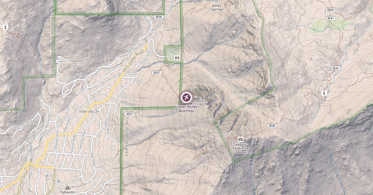 Map preview of Lower Bulge Buttress