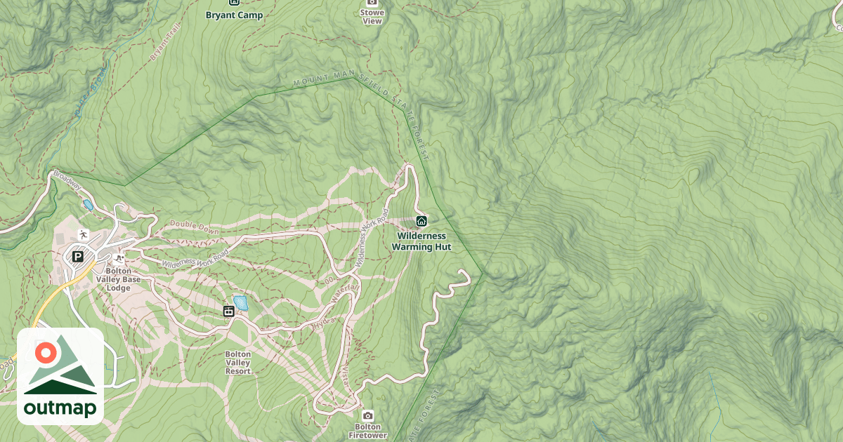 Map of Wilderness Warming Hut