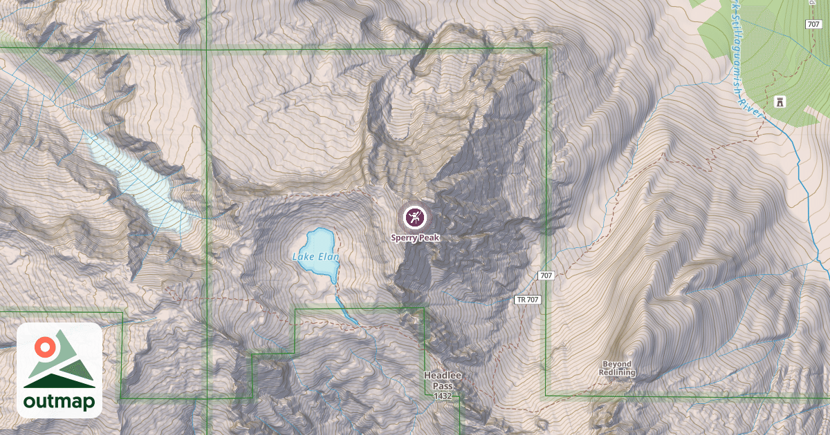Map of Sperry Peak