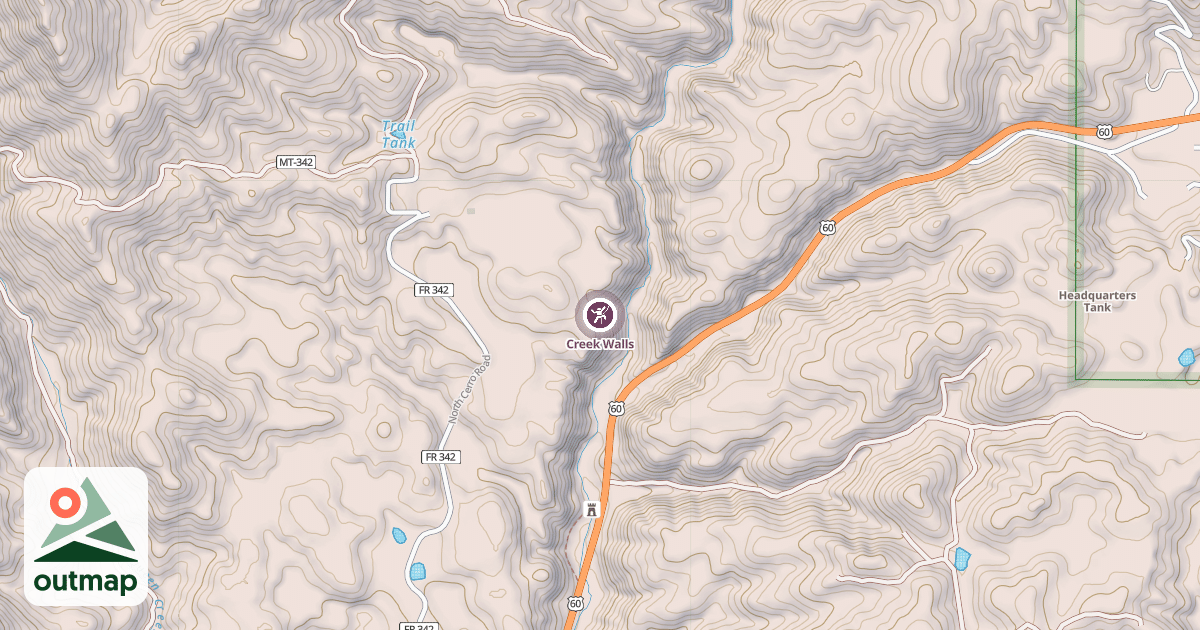 Map of Creek Walls