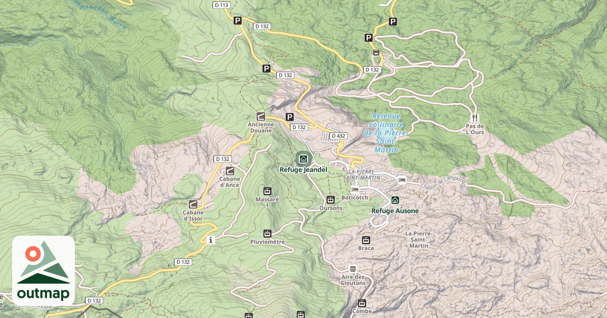 Map of Refuge Jeandel