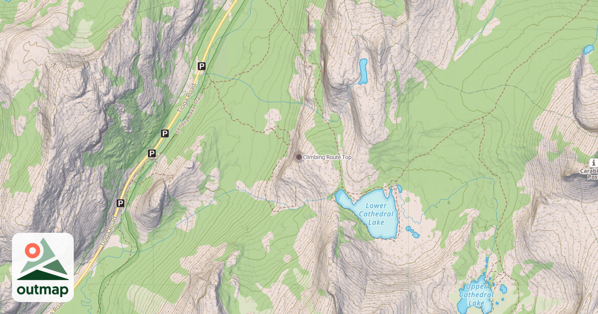 Map of Climbing Route Top