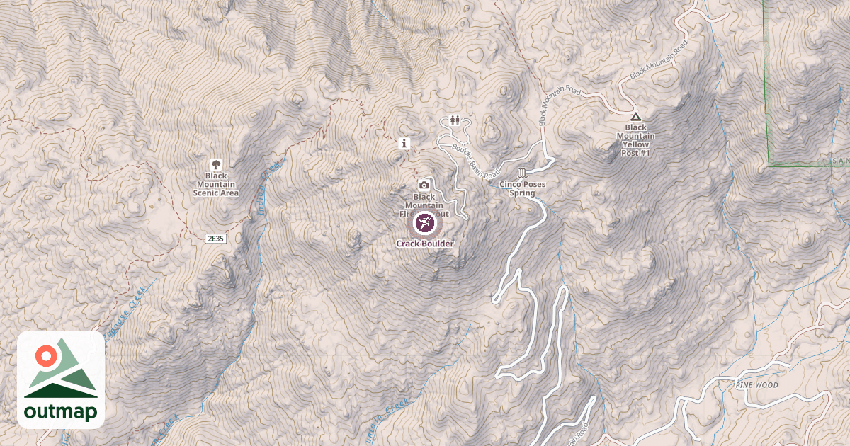 Map of Crack Boulder