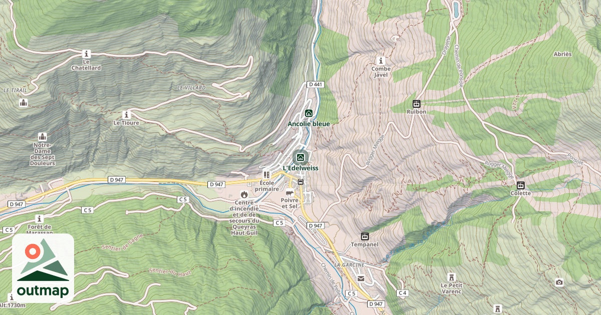 Map of L'Edelweiss