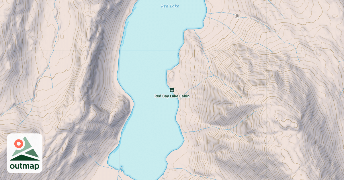 Map of Red Bay Lake Cabin