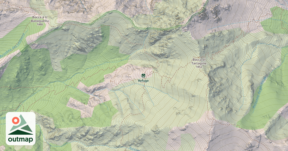 Map of Refuge de l´Ortu di u Piobbu