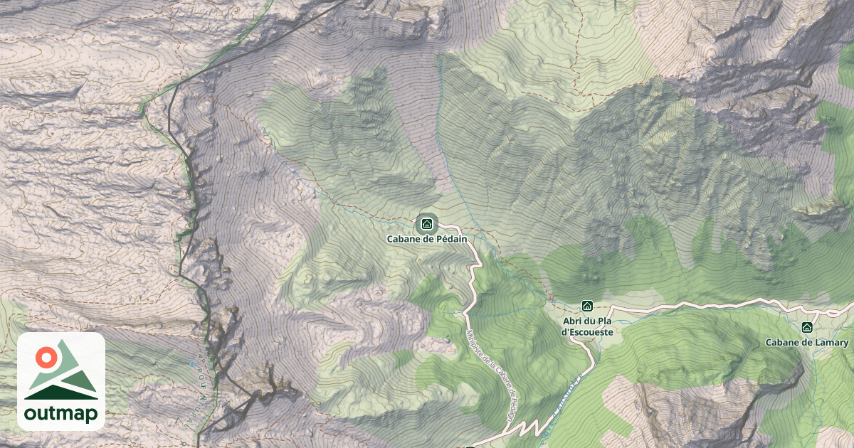 Map of Cabane de Pédain
