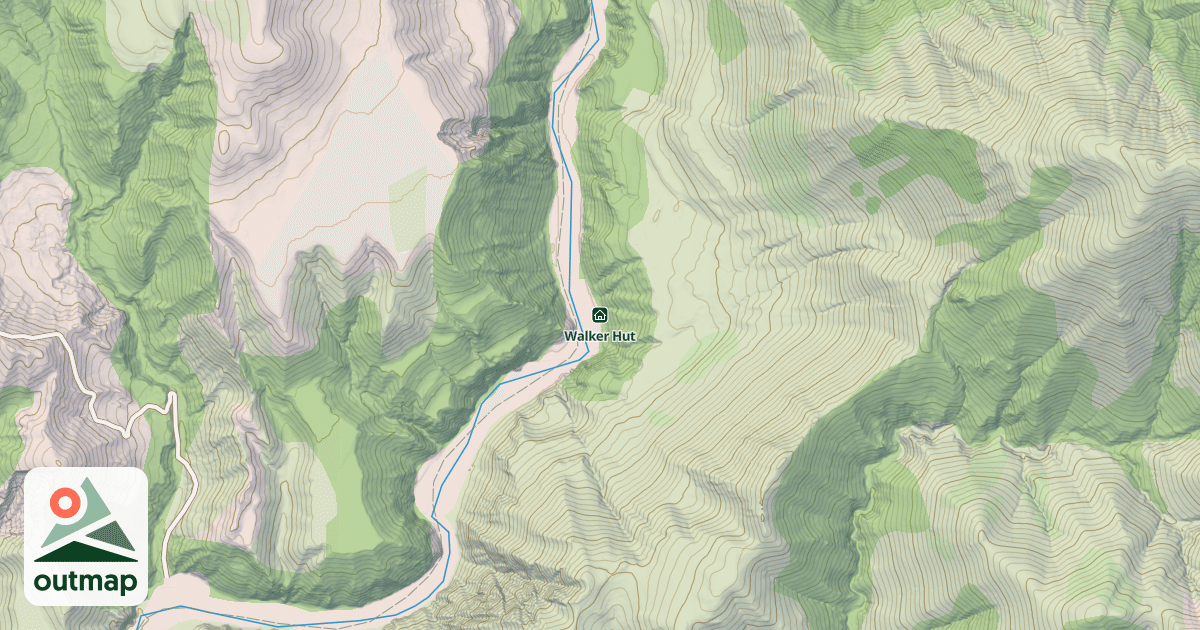 Map of Walker Hut