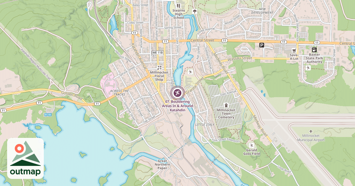 Map of 07. Bouldering Areas In & Around Katahdin