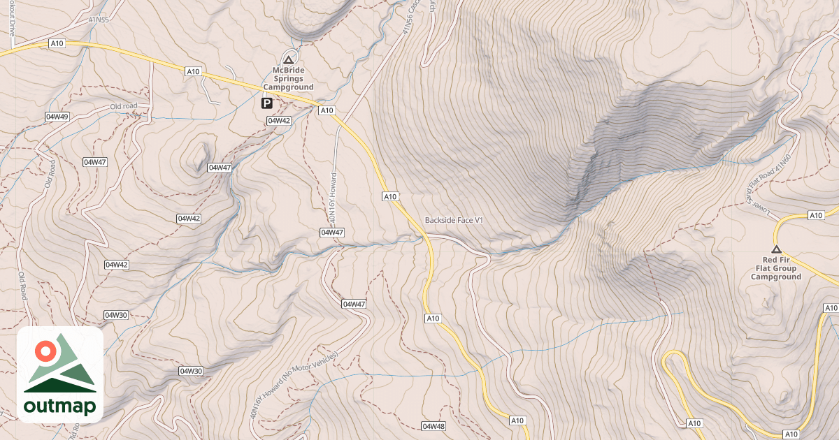 Map of Backside Face