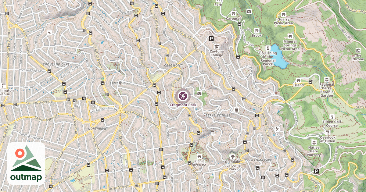 Map of Cragmont Park
