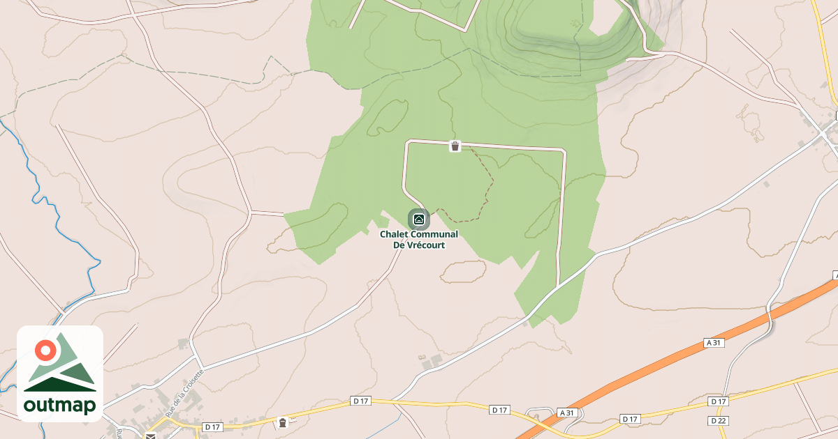Map of Chalet Communal De Vrécourt
