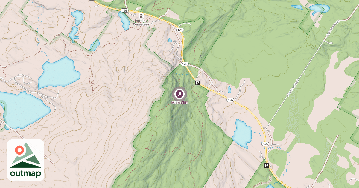 Map of Main Cliff