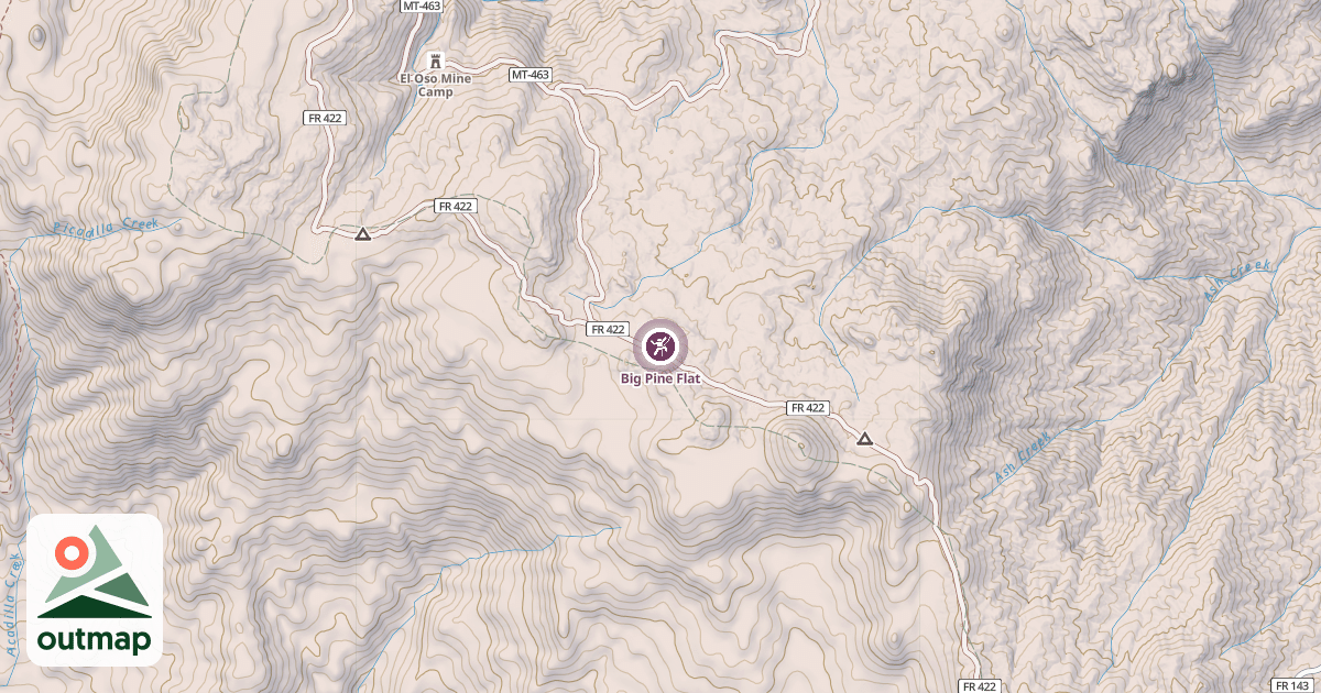 Map of Big Pine Flat
