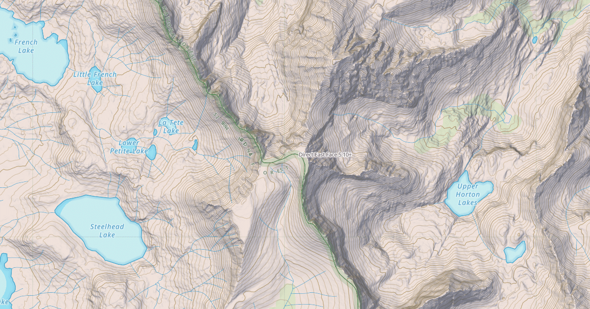 Map preview of Direct East Face