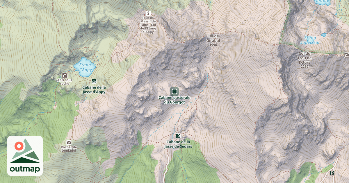 Map of Cabane pastorale du Gourgot