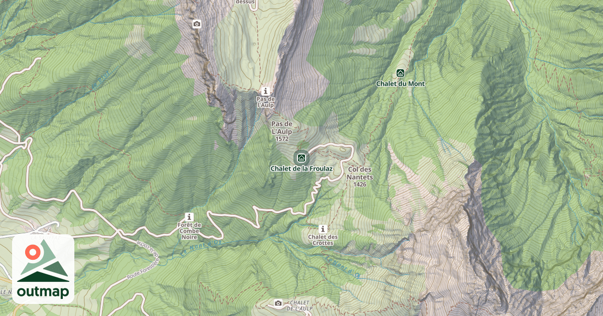 Map of Chalet de la Froulaz