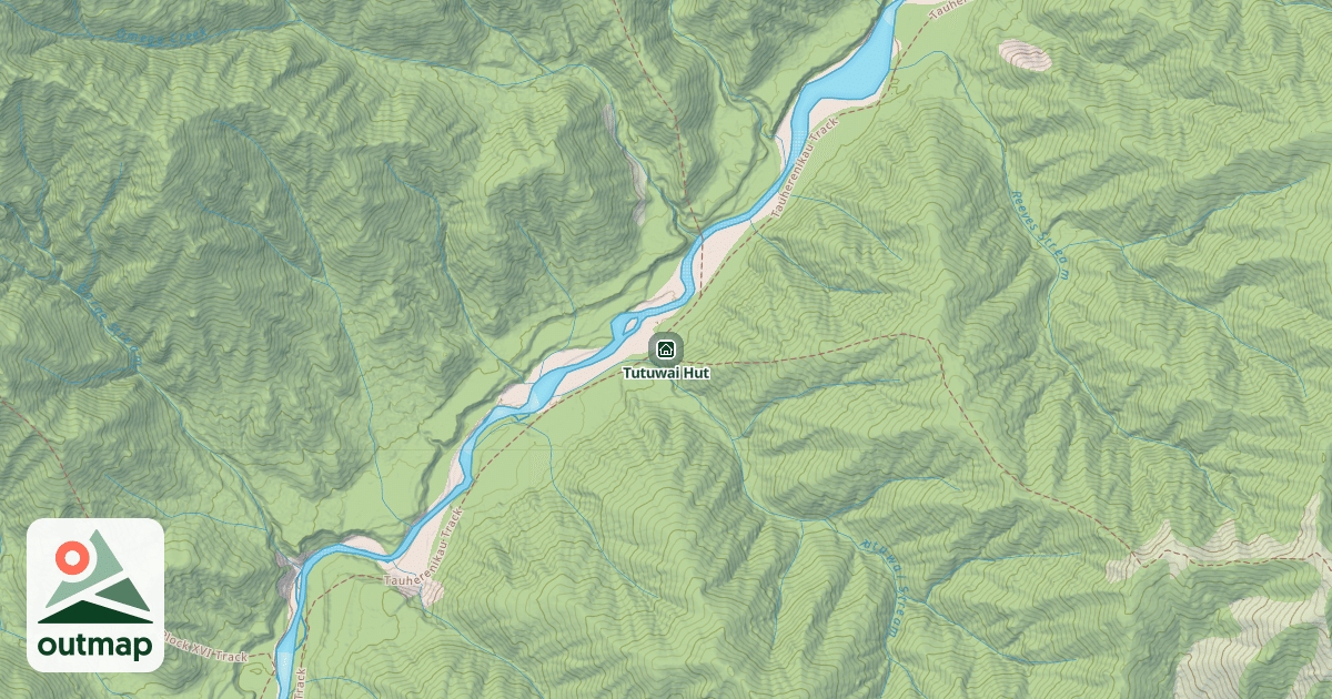 Map of Tutuwai Hut