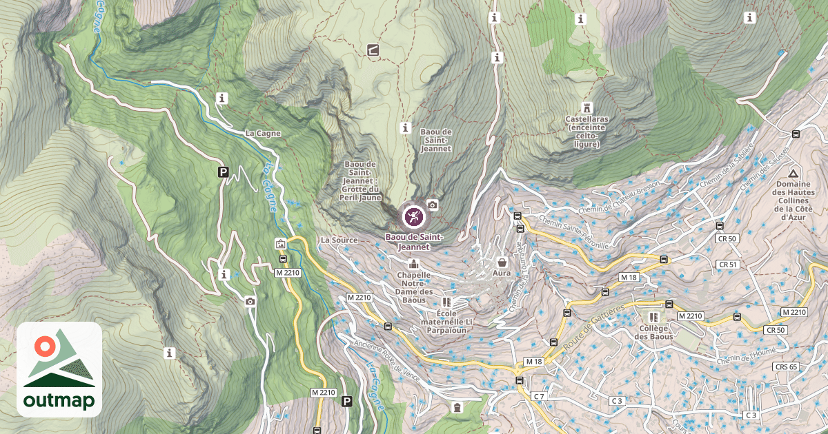Map of Baou de Saint-Jeannet