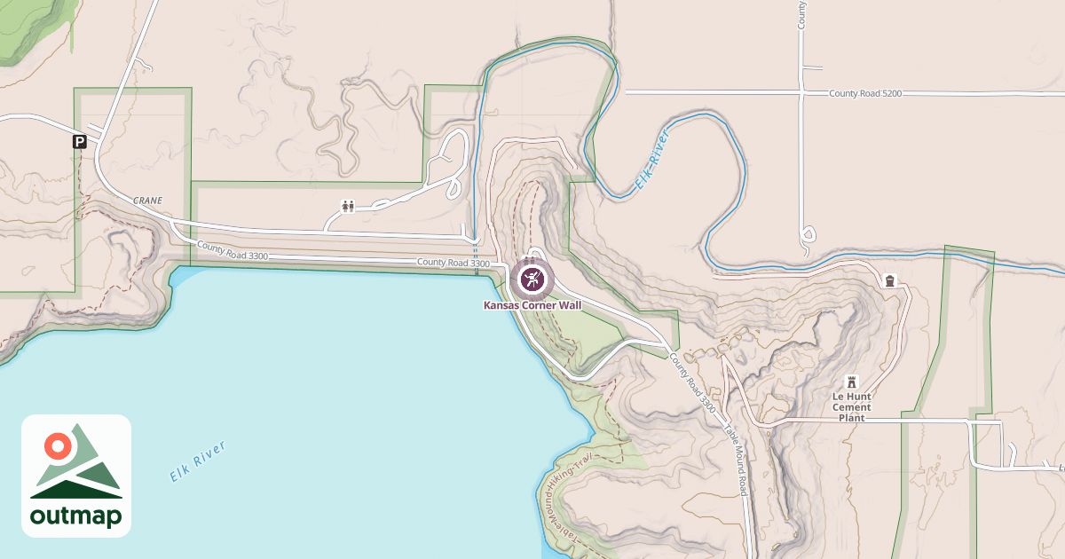 Map of Kansas Corner Wall