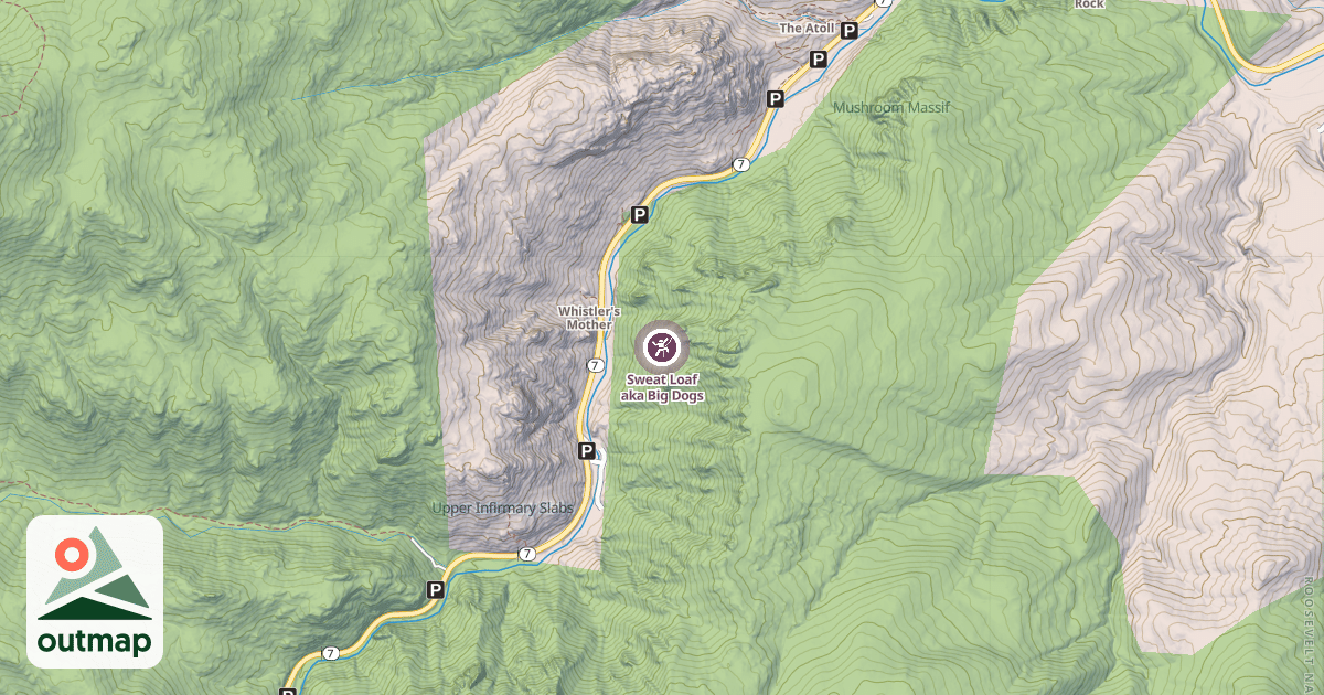 Map of Sweat Loaf aka Big Dogs