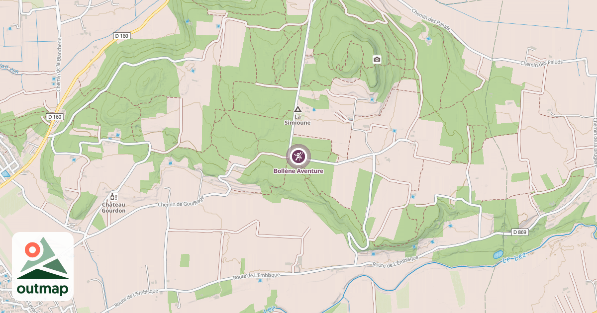 Map of Bollène Aventure