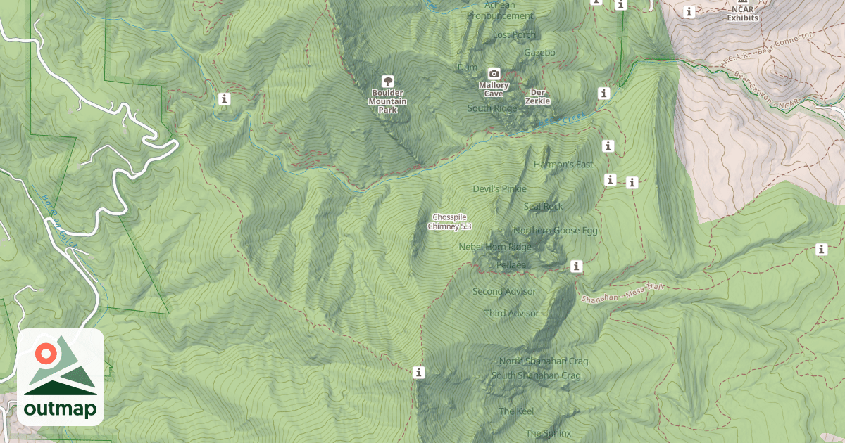Map of Chosspile Chimney