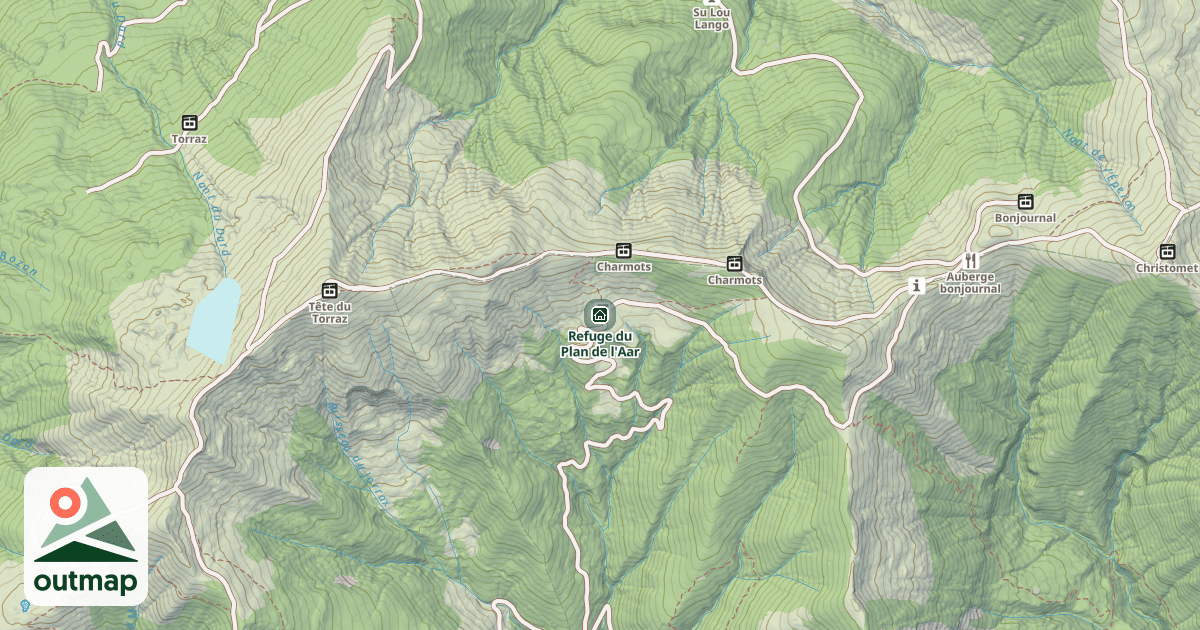 Map of Refuge du Plan de l'Aar