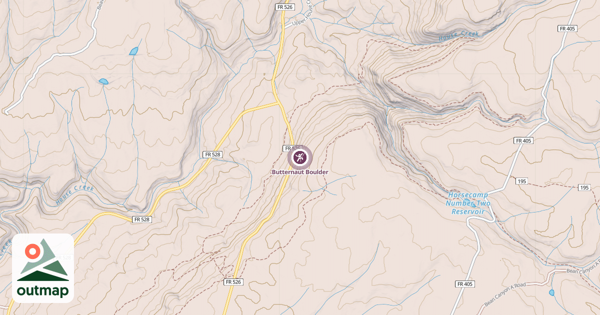 Map of Butternaut Boulder