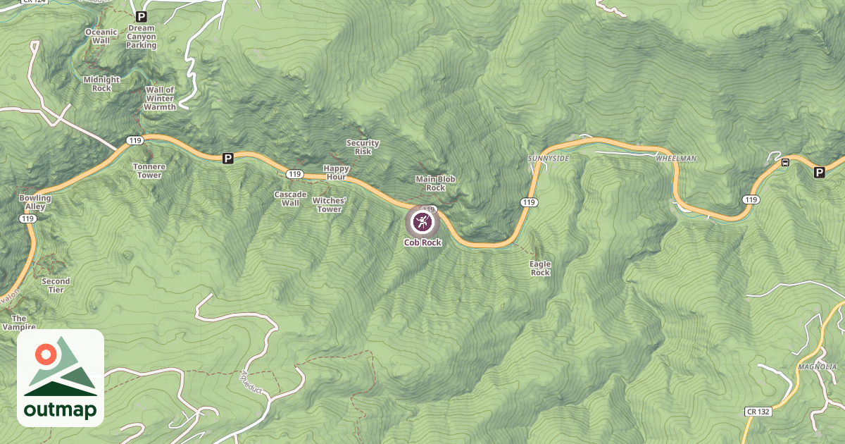 Map of Cob Rock