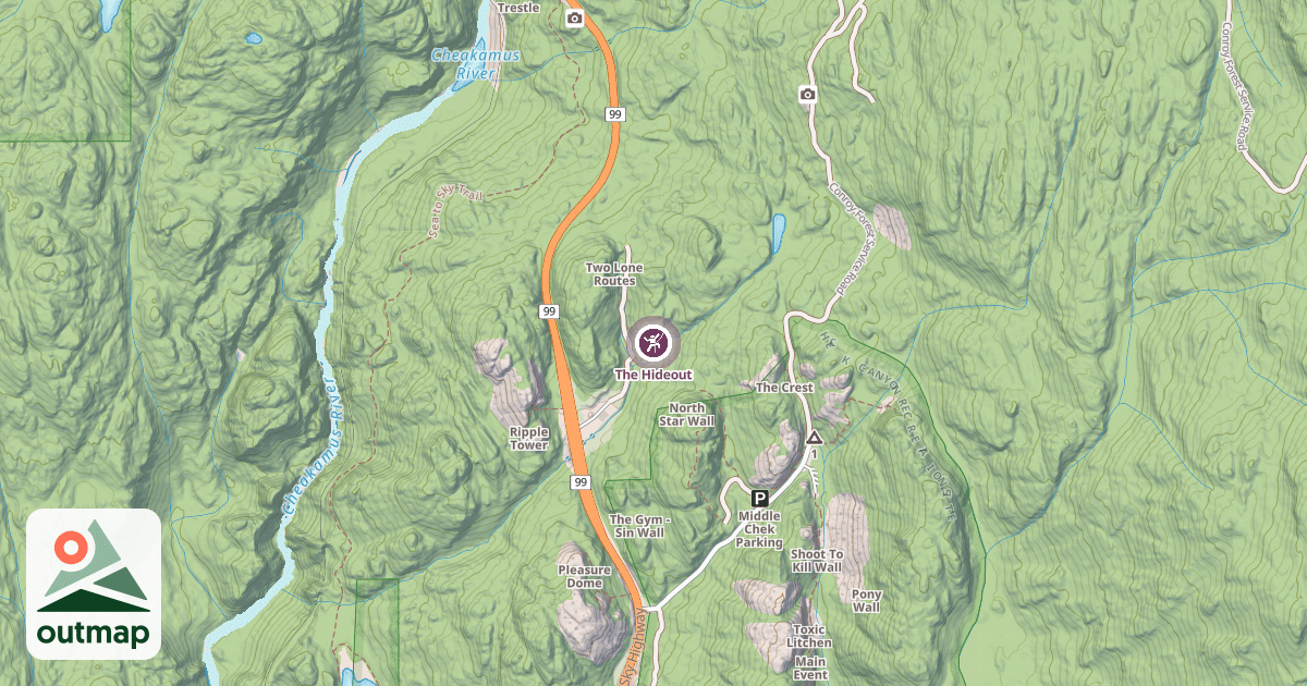 Map of The Hideout
