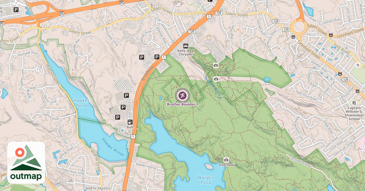Map of Brother Boulder 1