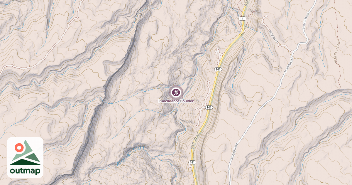 Map of Punchdance Boulder